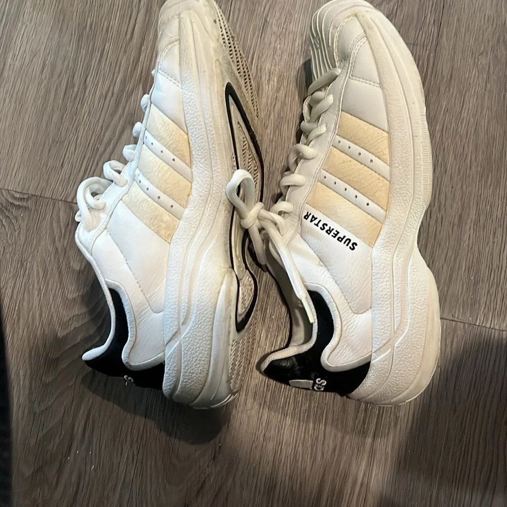 Adidas White Sneakers used a few times 💙Super Star💙